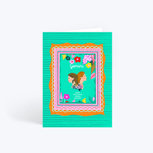 Gemini birthday card