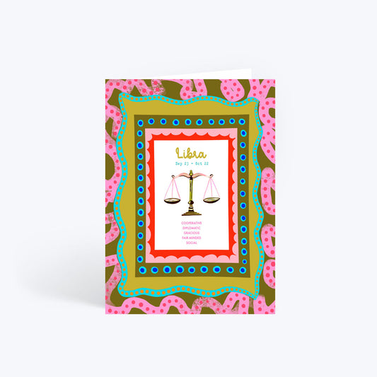 Libra birthday card