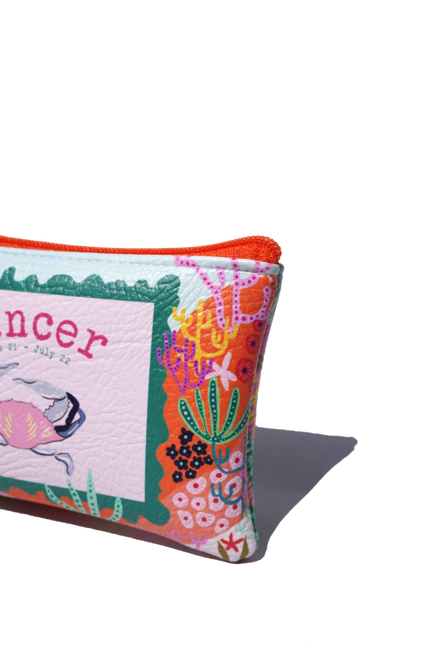 Cancer vegan leather purse