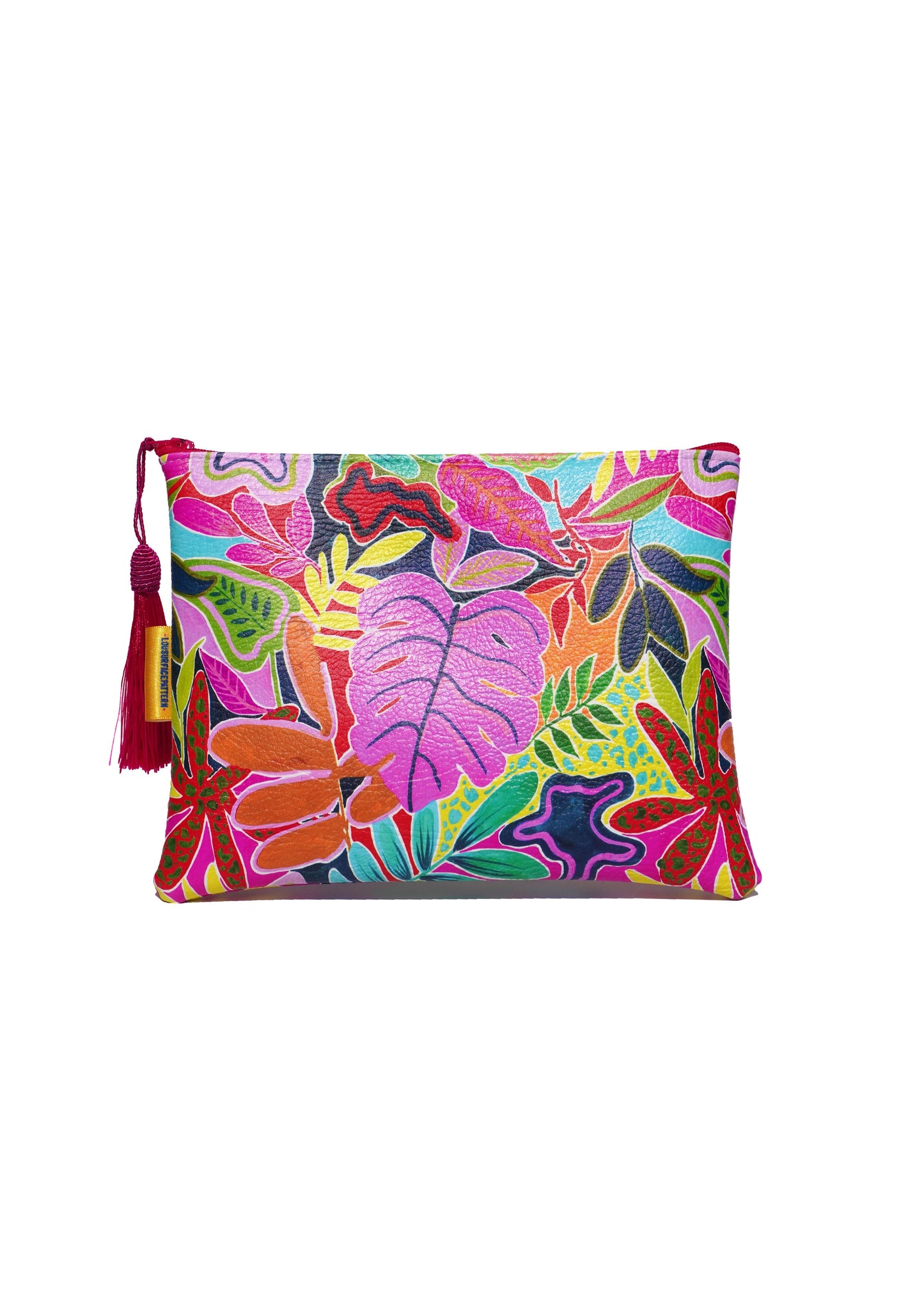 Cheeseplant vegan leather makeup bag