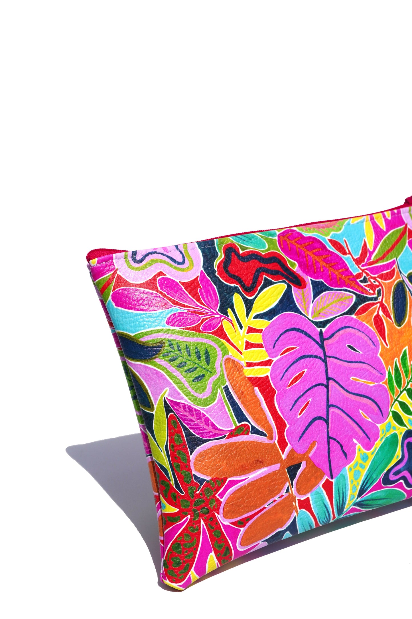 Cheeseplant vegan leather makeup bag