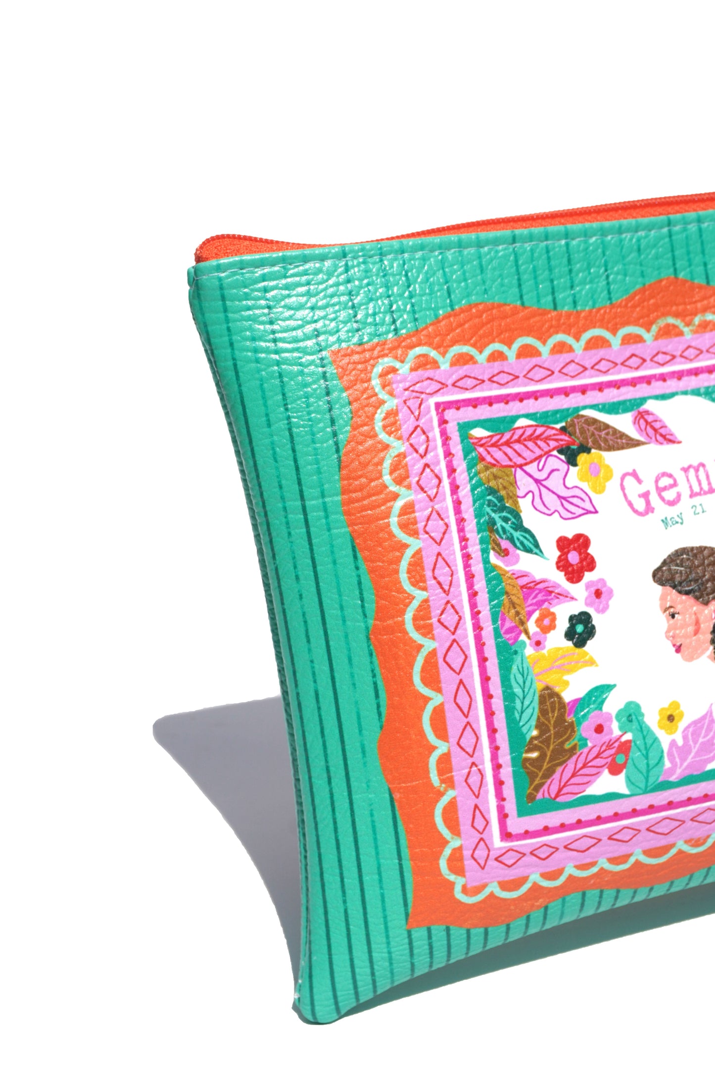 Gemini vegan leather makeup bag