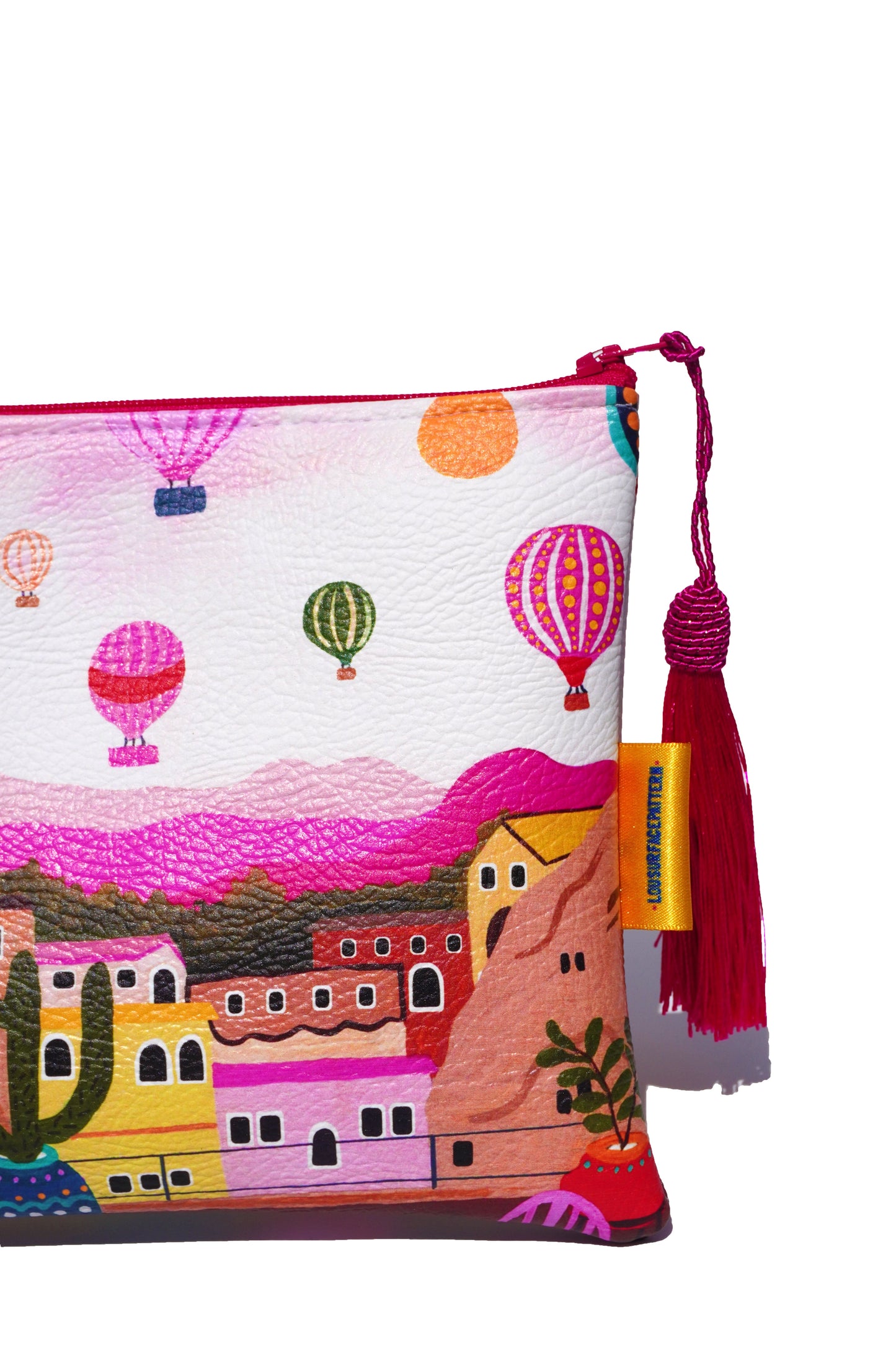 Hot air balloon vegan leather bag