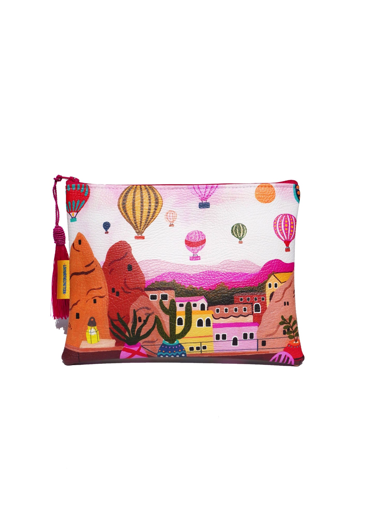 Hot air balloon vegan leather bag