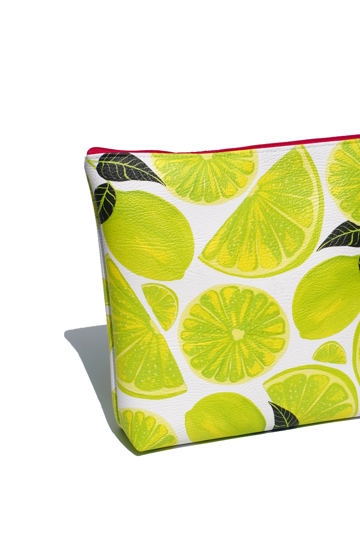 Limes vegan leather cosmetics bag