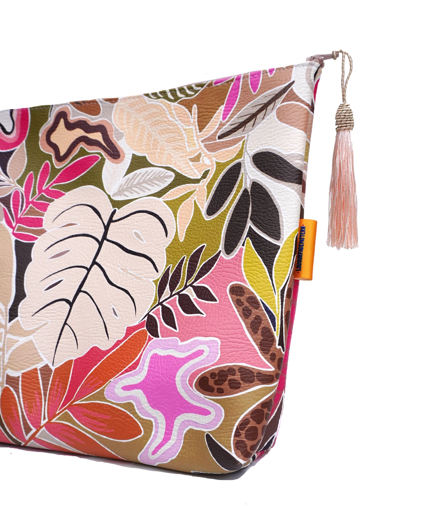 Moody cheeseplant cosmetic bag