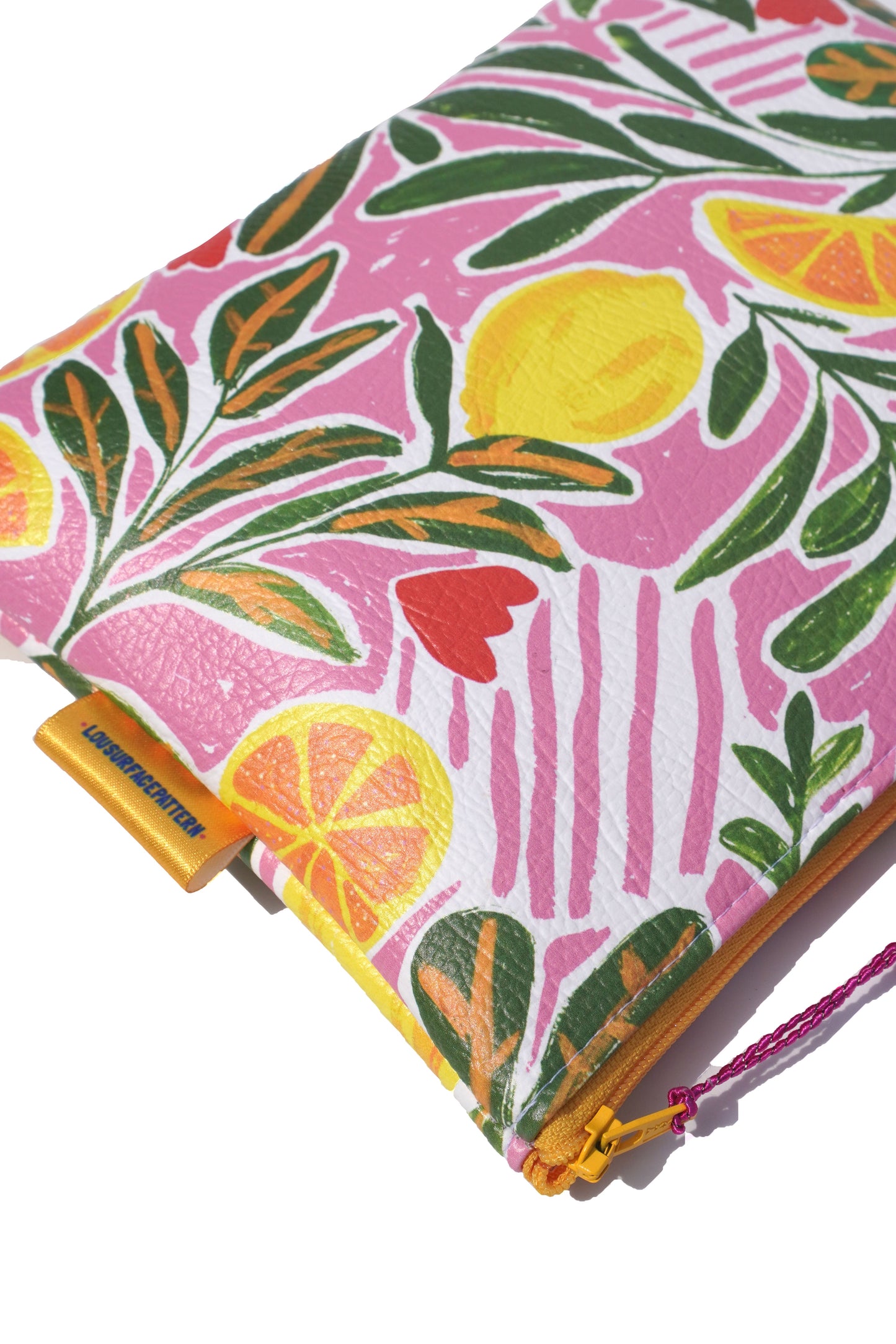 Lemons vegan leather makeup bag