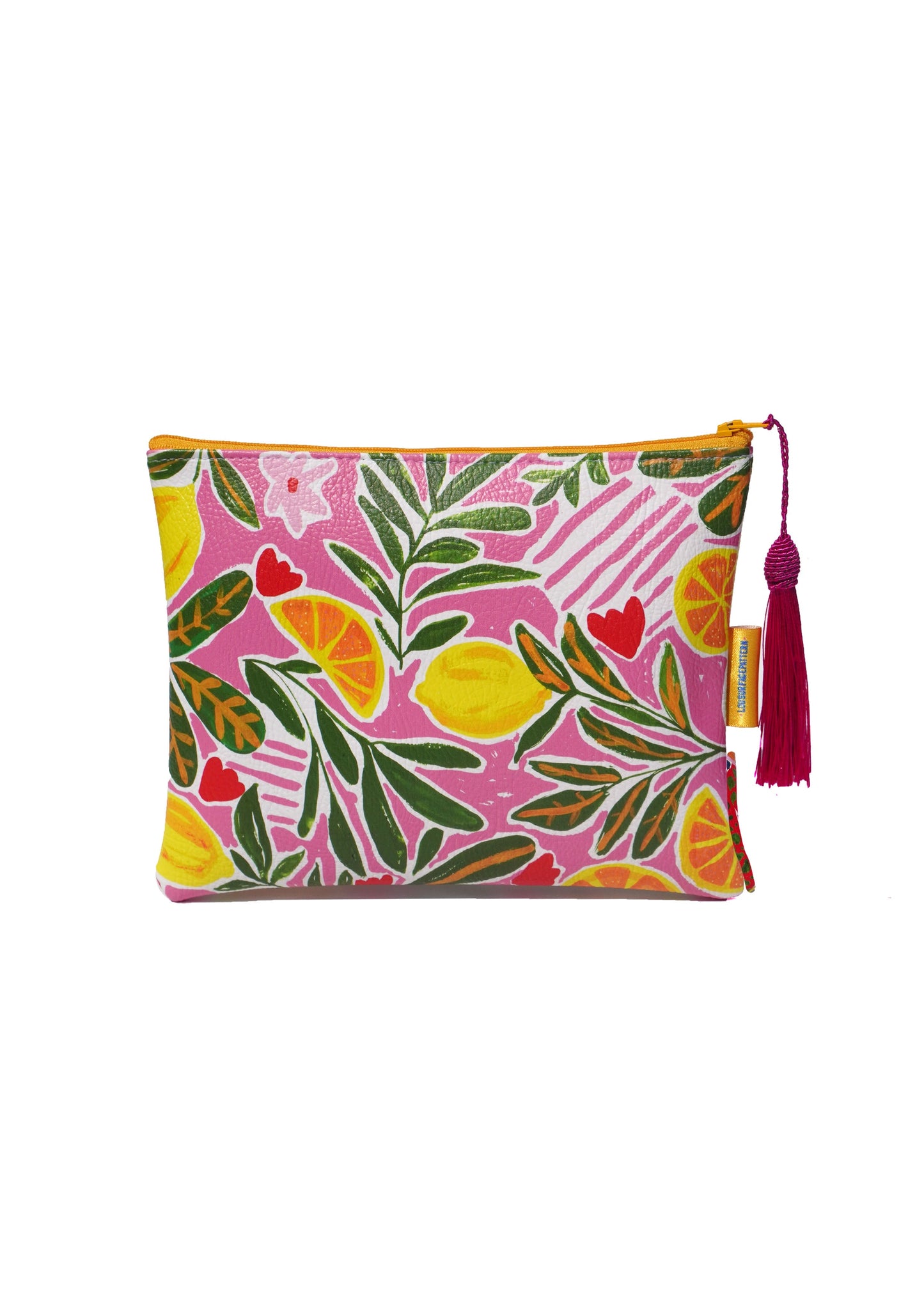 Lemons vegan leather makeup bag