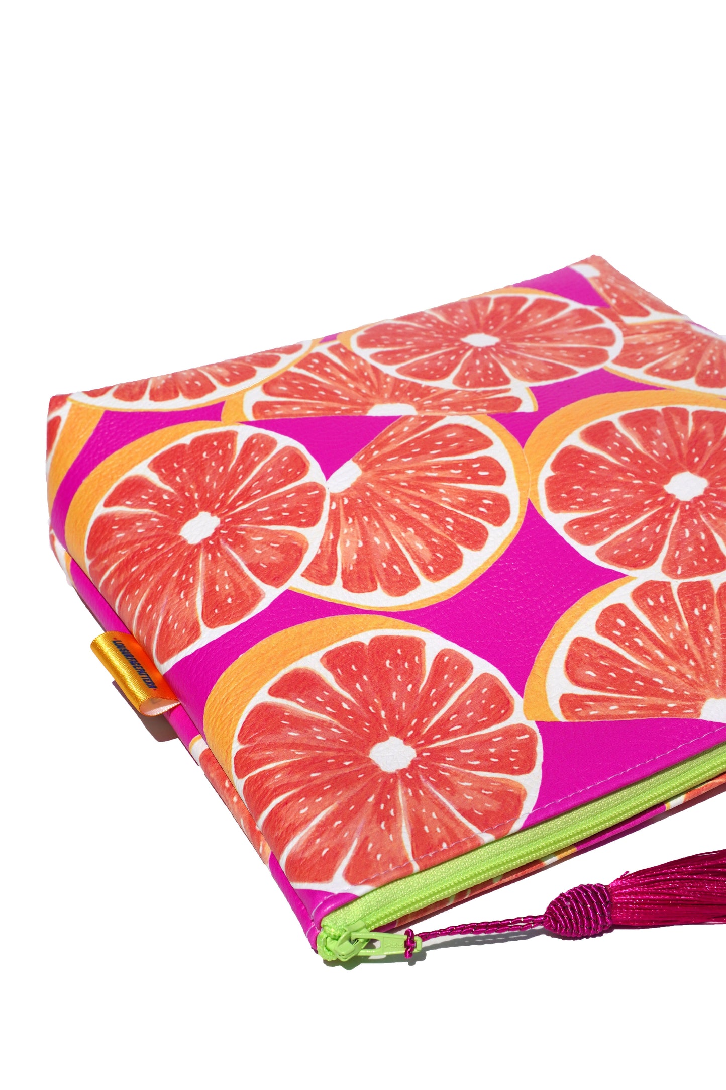 Grapefruit vegan leather cosmetic bag