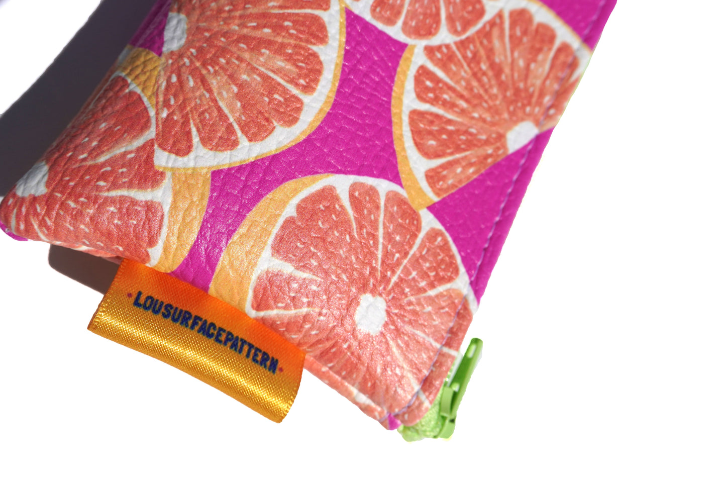 Vegan leather grapefruits purse