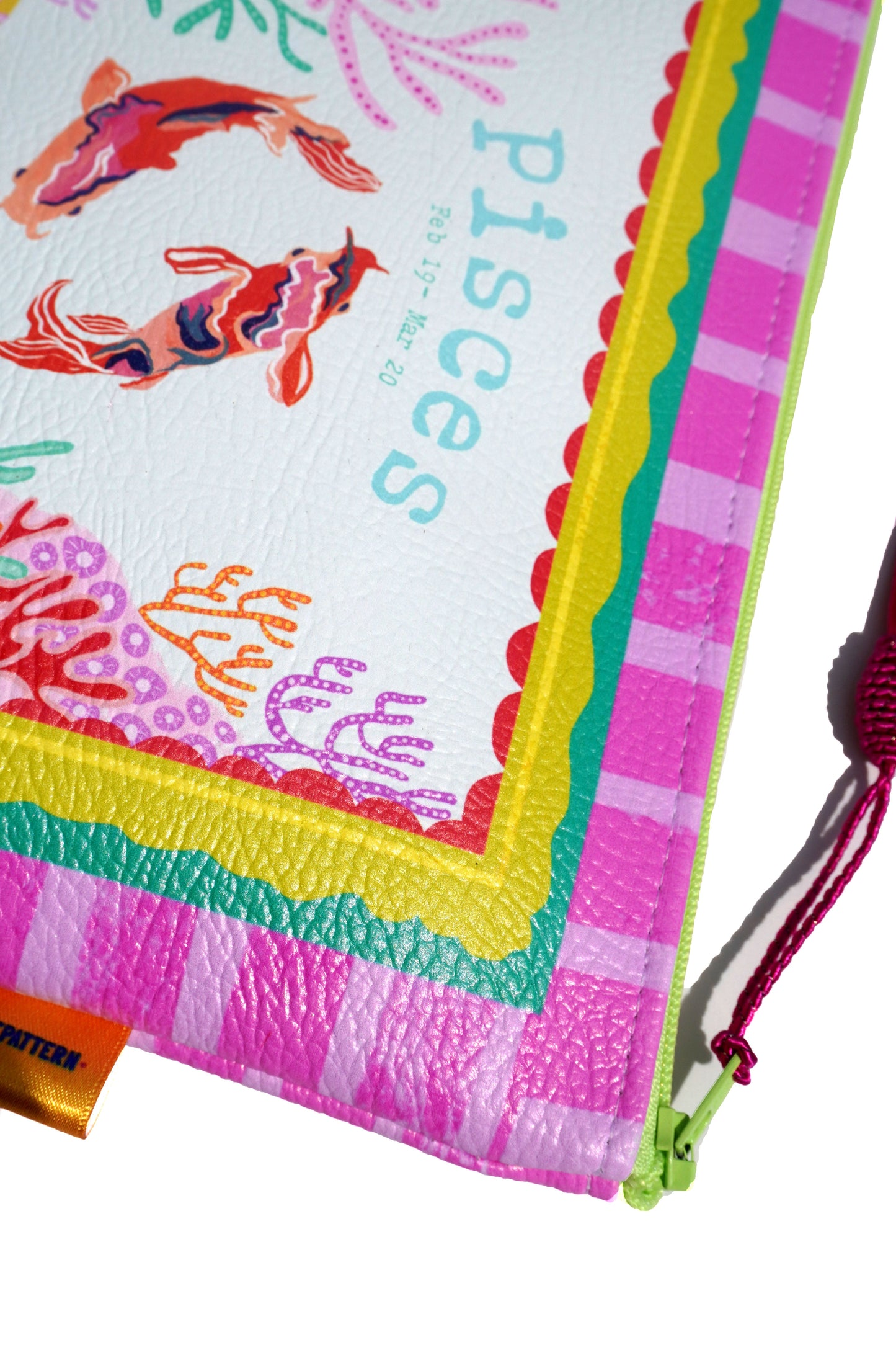 Pisces vegan leather makeup bag