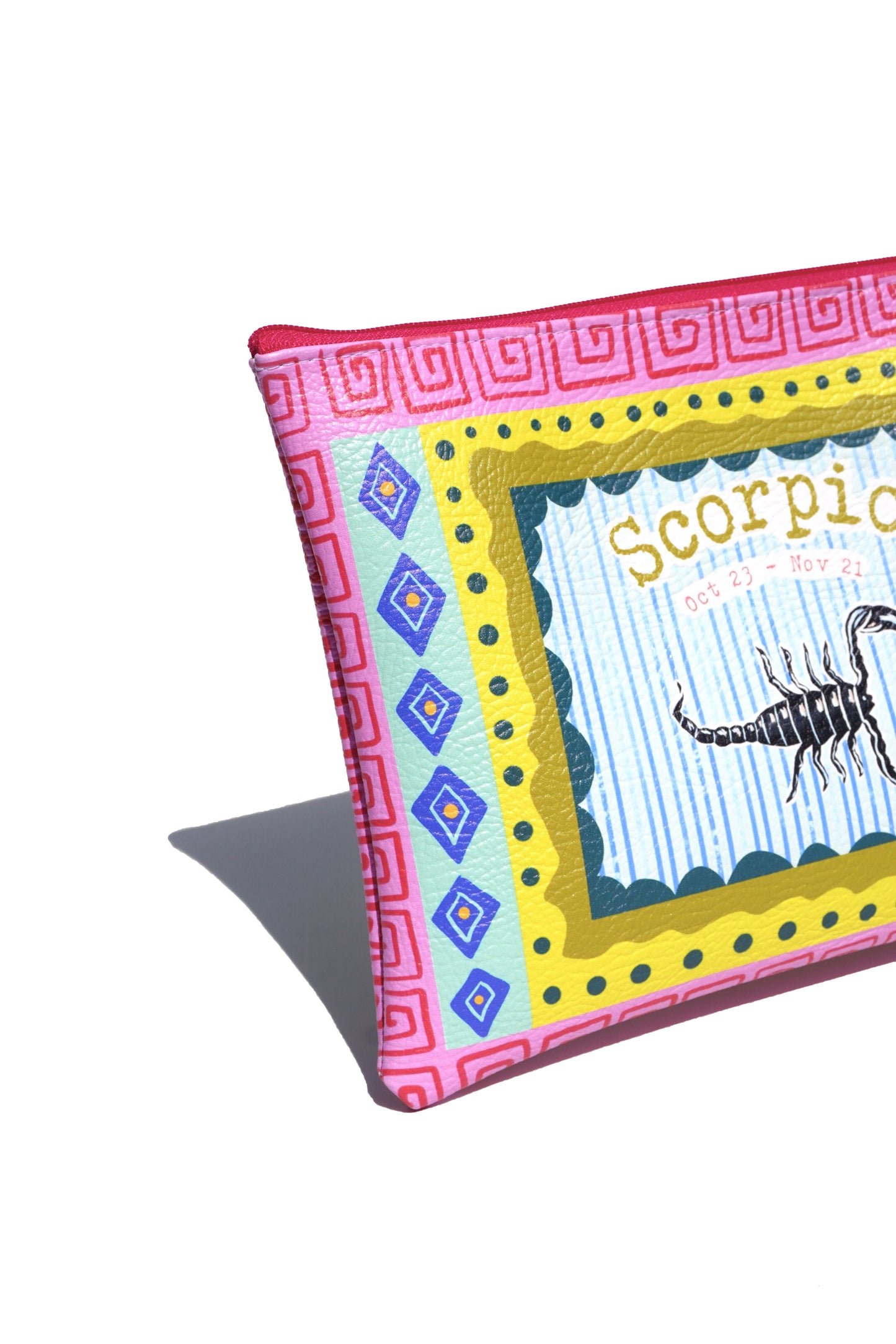 Scorpio vegan leather makeup bag