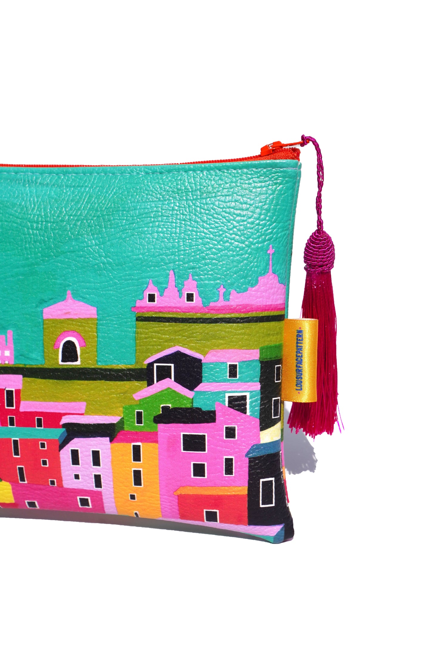 South of France vegan leather makeup bag