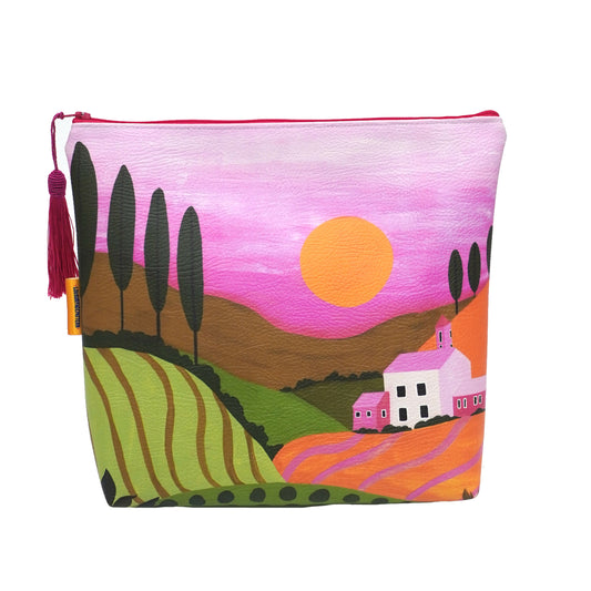 Tuscany vegan leather cosmetic bag