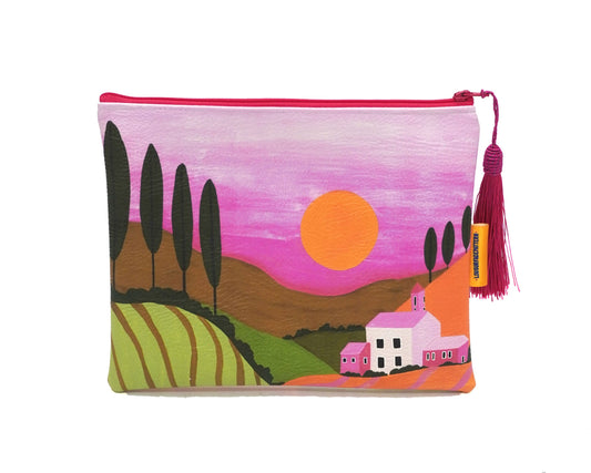 Tuscany vegan leather makeup bag