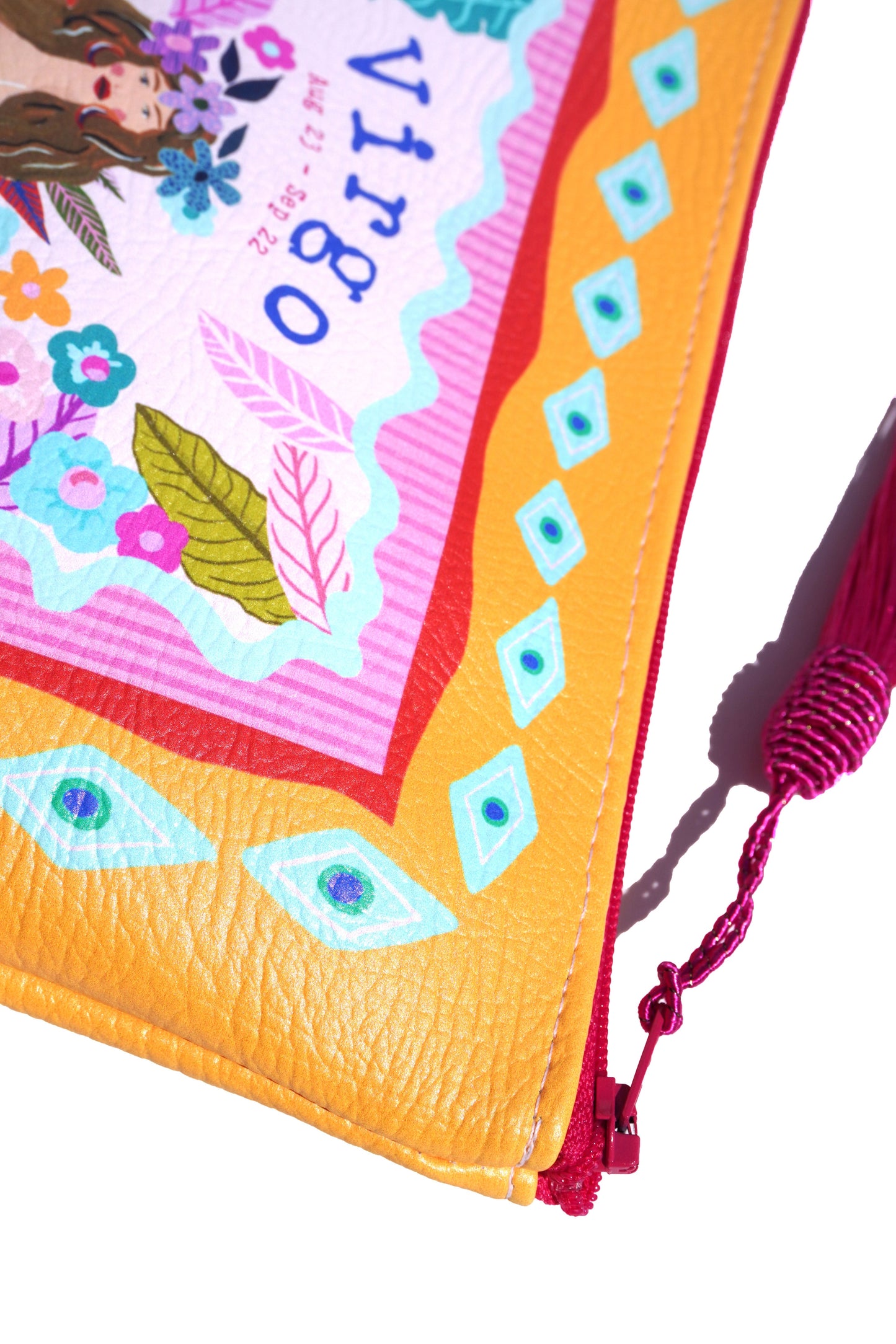 Virgo vegan leather makeup bag