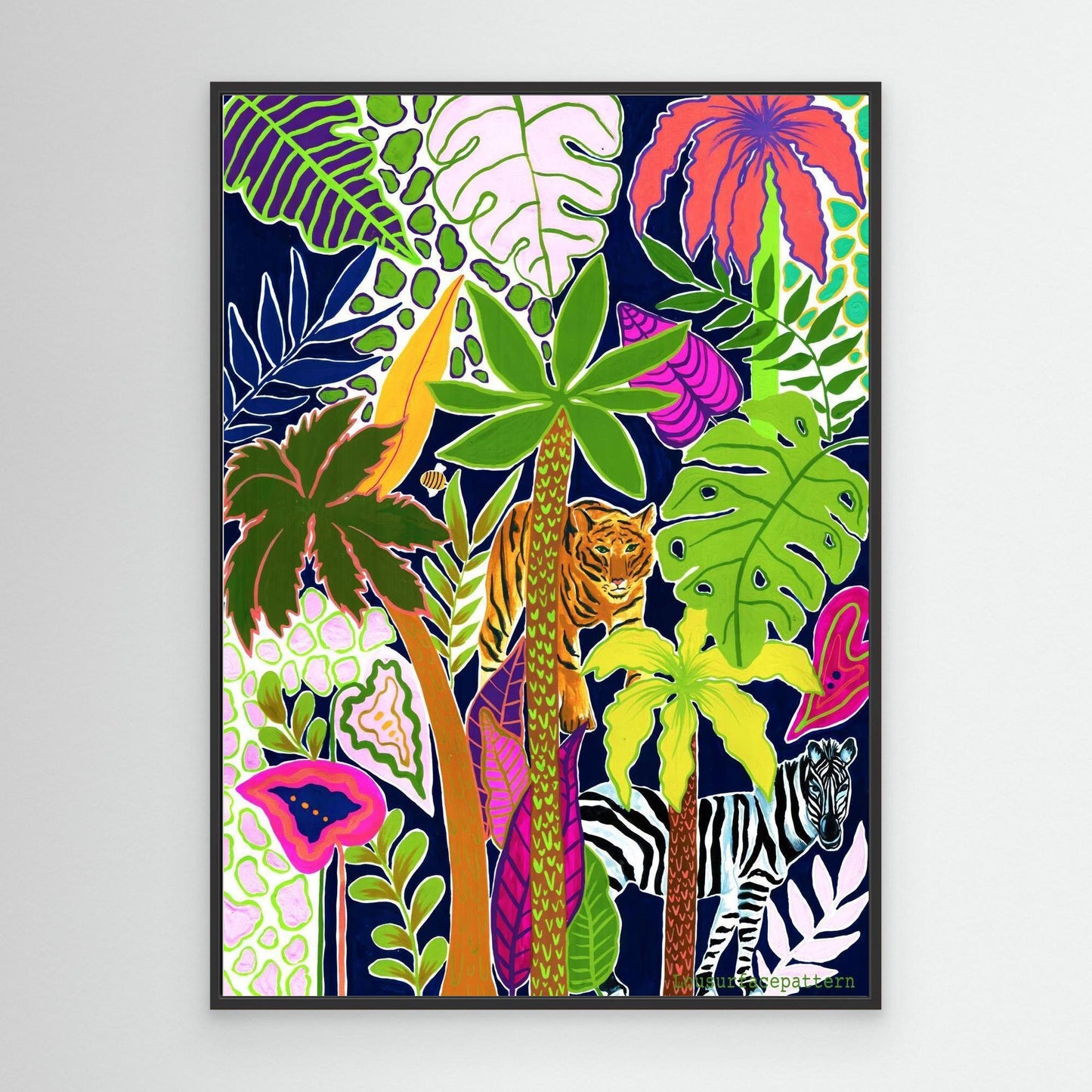 "Tiger and Zebra" Canvas print