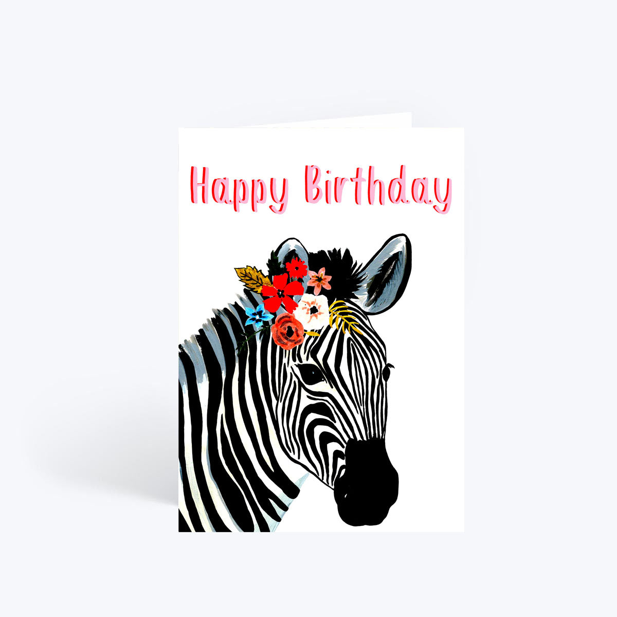 Zebra birthday card