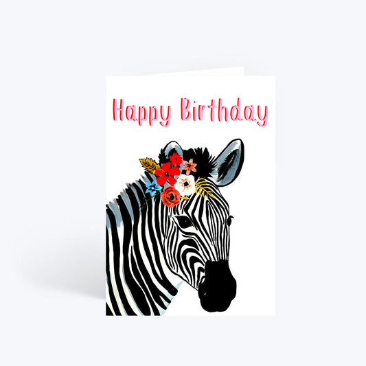 Zebra birthday card