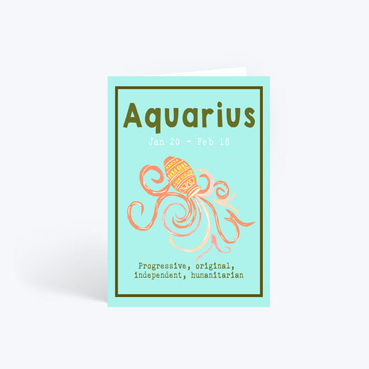 Aquarius birthday card