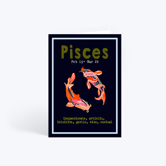 Pisces birthday card
