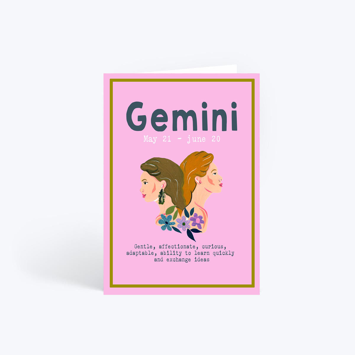 Gemini birthday card