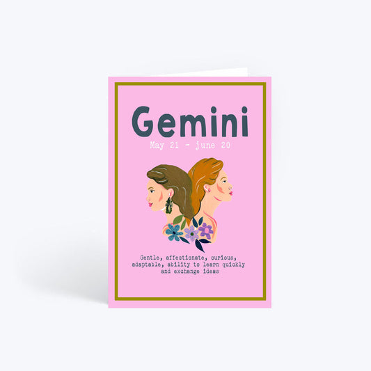 Gemini birthday card