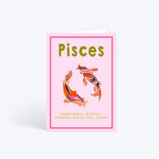 Pisces birthday card