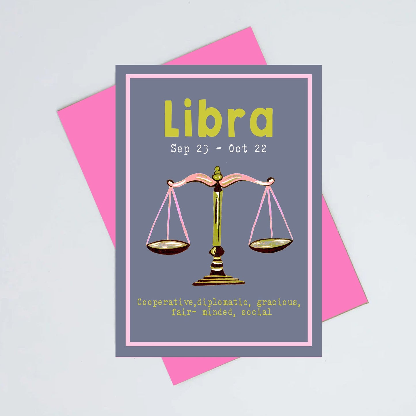 Libra birthday card