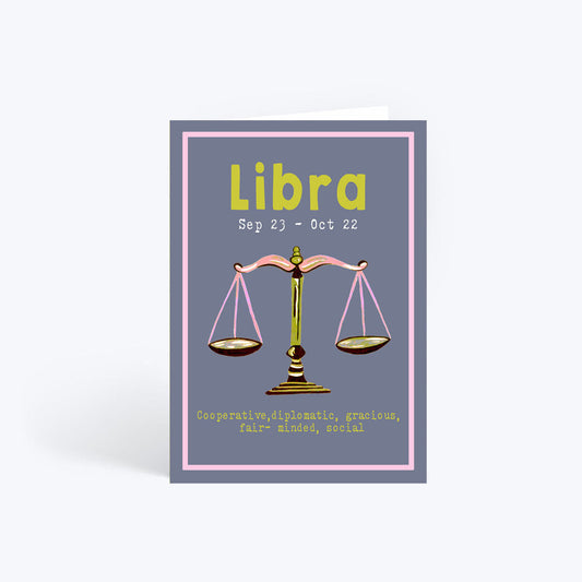 Libra birthday card